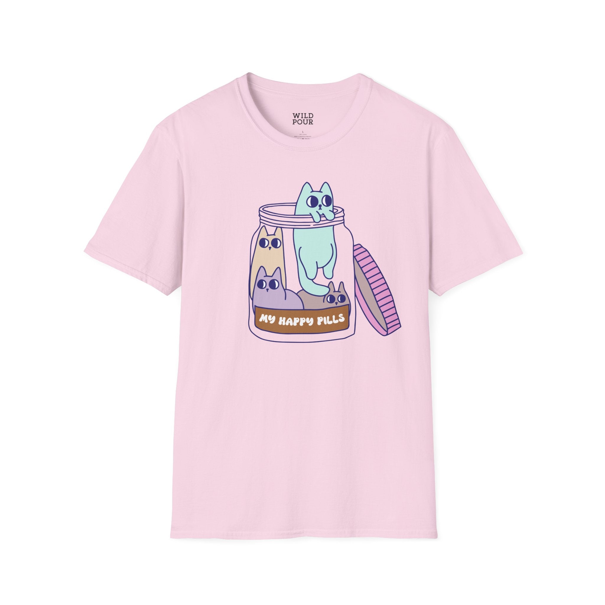 My Happy Pills, Cat Tee - Ultra-soft and super comfy, our premium quality unisex tees are perfect for any season.