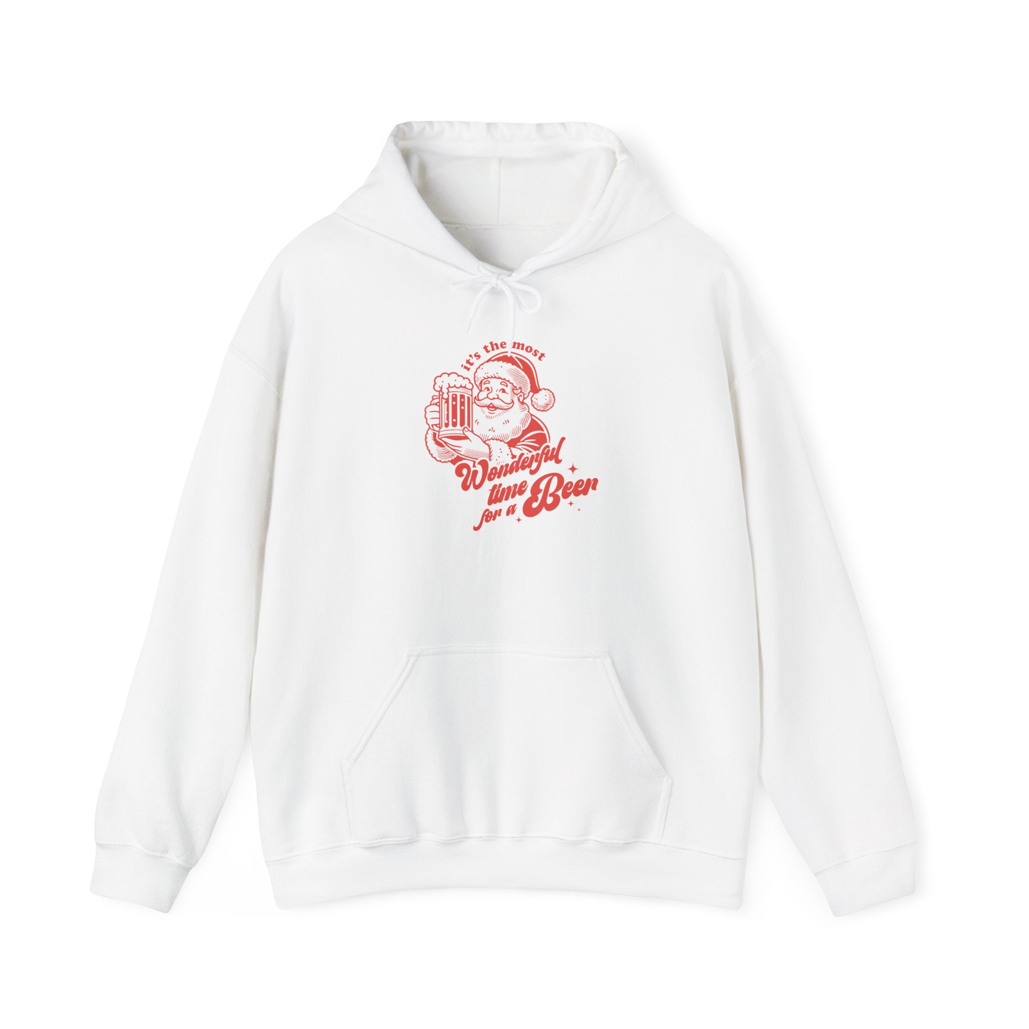 It's the Most Wonderful Time for a Beer, Santa Hoodie - Ultra-soft and super comfy hoodies, made from a thick blend of cotton and polyester.