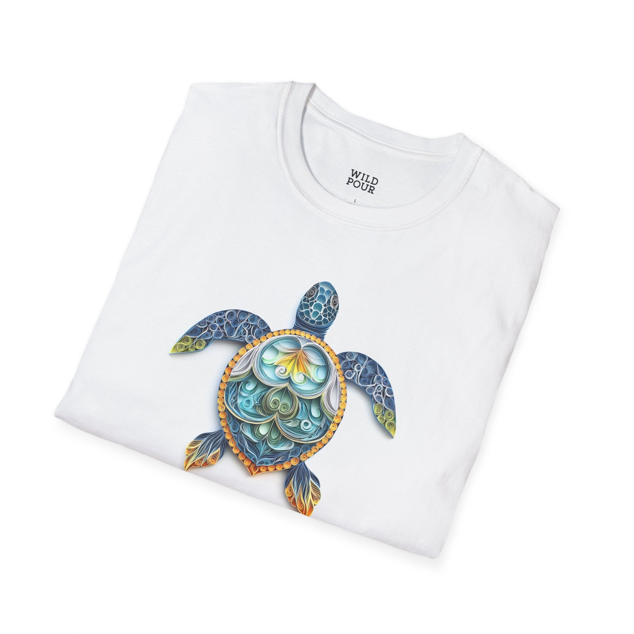 Sea Turtle, Paper Quilling Tee - Ultra-soft and super comfy, our premium quality unisex tees are perfect for any season.