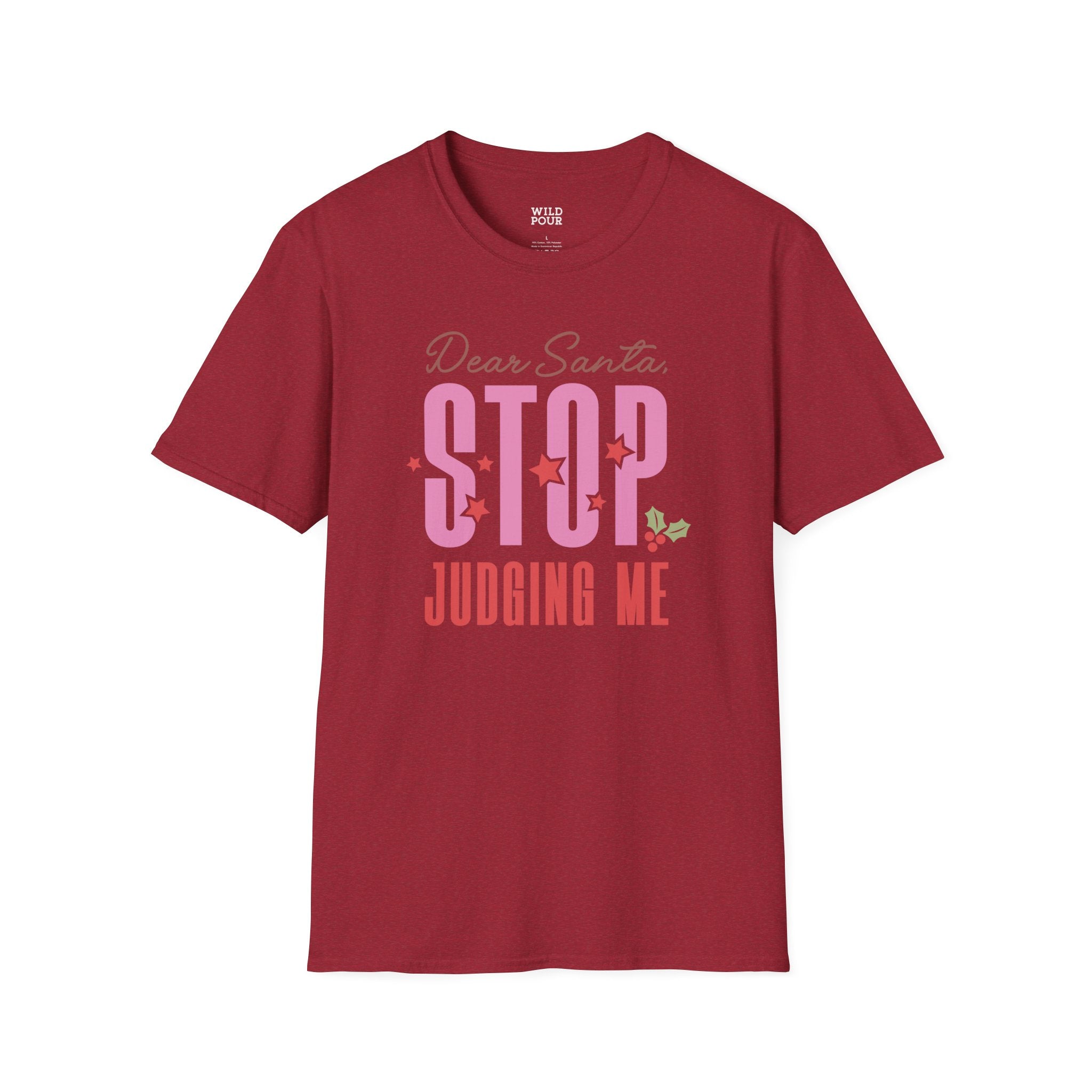 Dear Santa, Stop Judging Me Tee-Adult Tees-Wild Pour