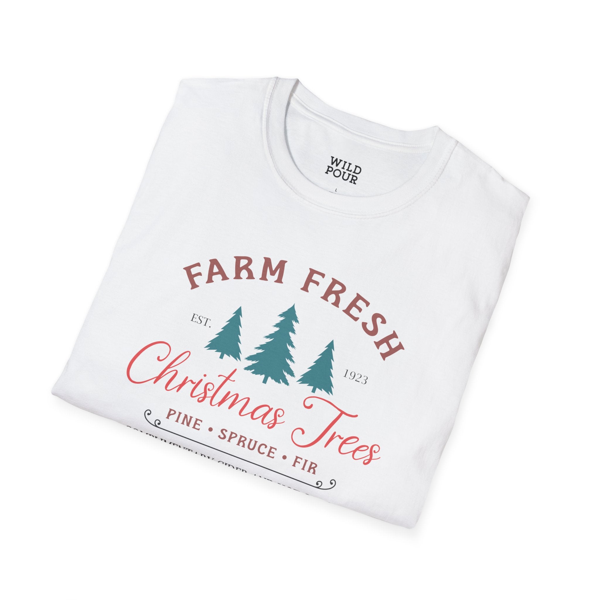 Farm Fresh Christmas Trees Tee-Adult Tees-Wild Pour