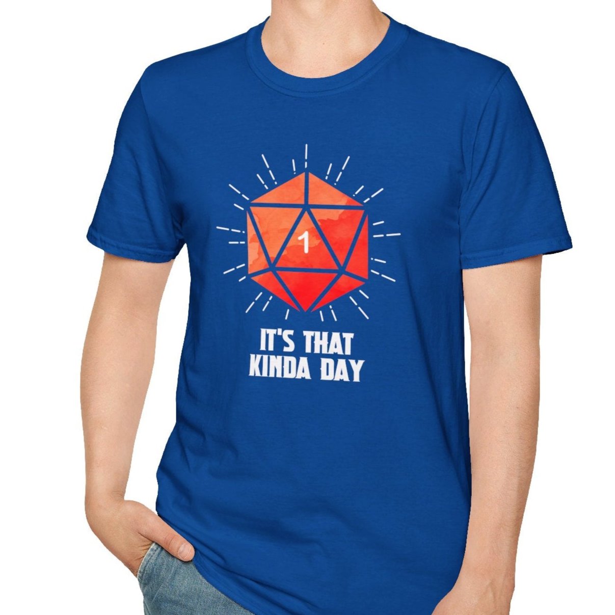 It's That Kinda Day, D&D Critical Fail Tee (Orange D20)-Adult Tees-Wild Pour