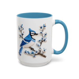 Blue Jay, Paper Quilling Mug-Mug-Wild Pour