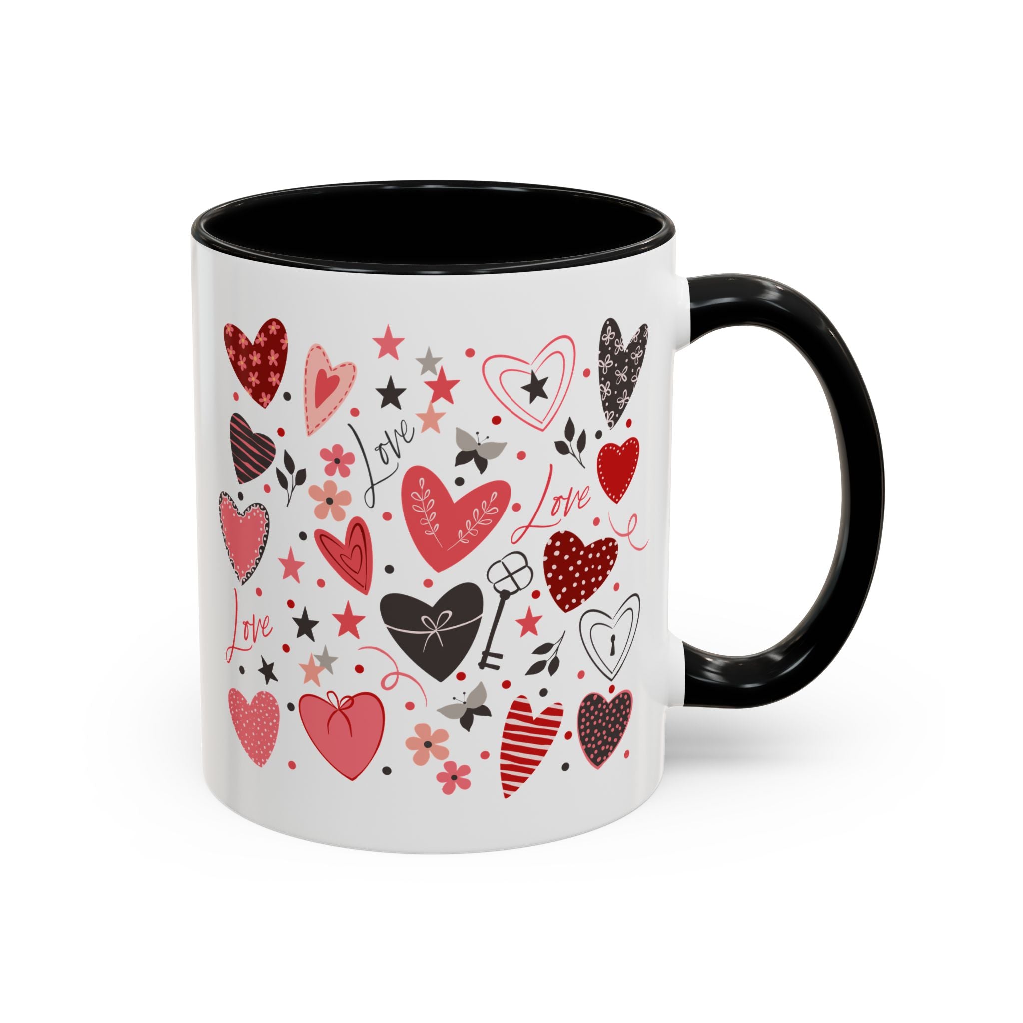 Love and the Key to My Heart, Valentine's Hearts Mug