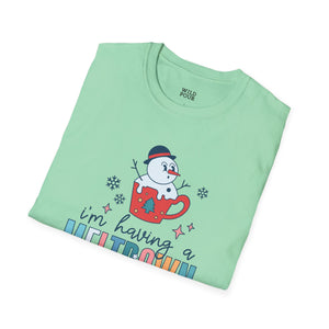 I'm Having a Meltdown, Snowman Tee-Adult Tees-Wild Pour