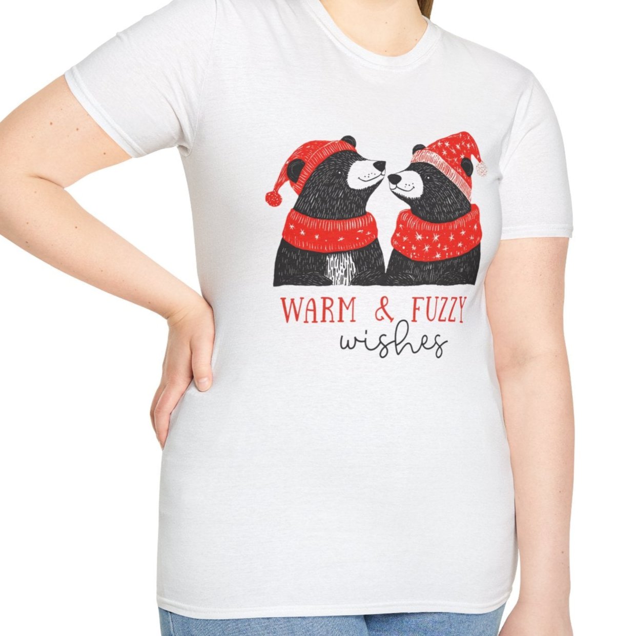 Warm & Fuzzy Wishes, Winter Bears Tee-Adult Tees-Wild Pour