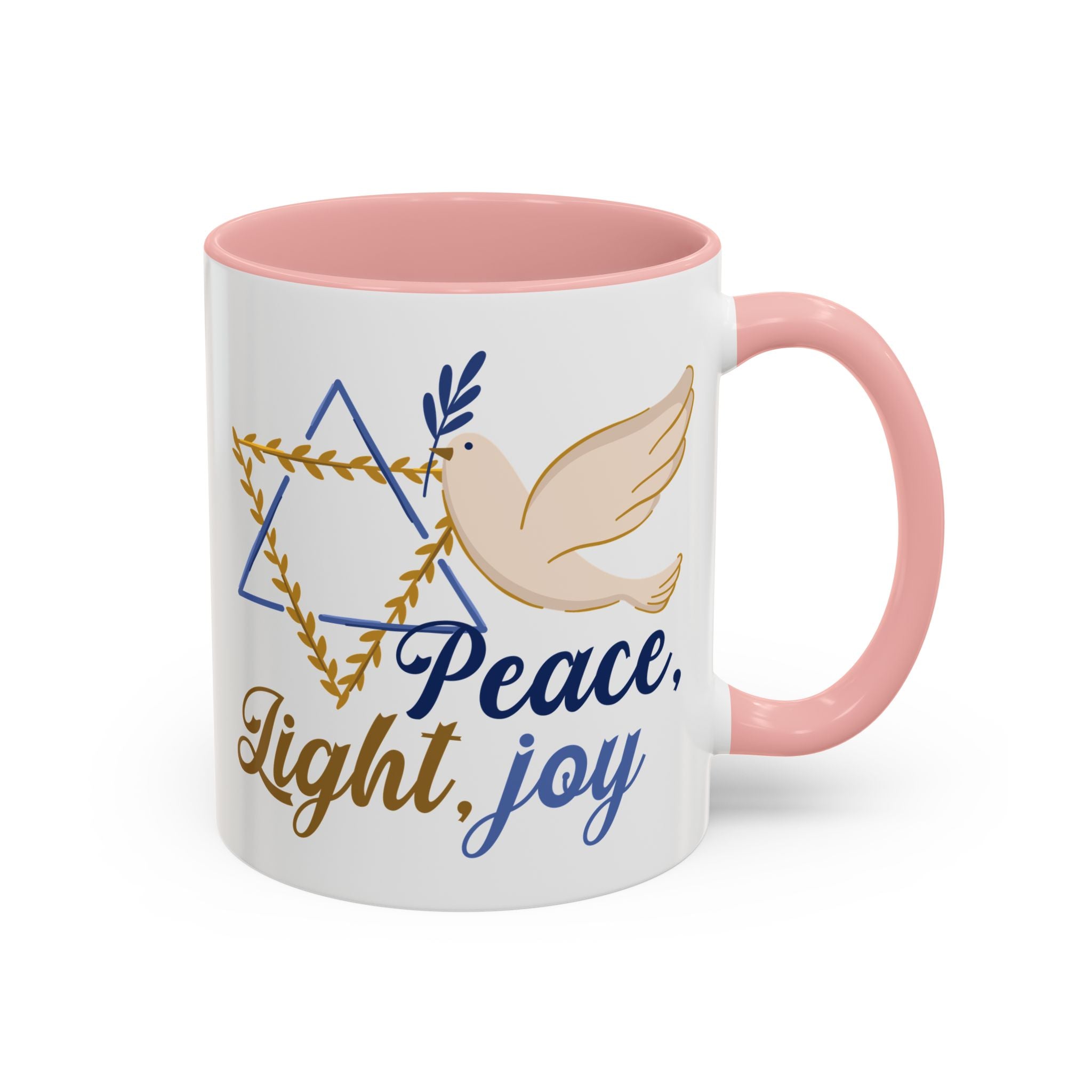 Peace, Light, Joy Hanukkah Mug-Mug-Wild Pour