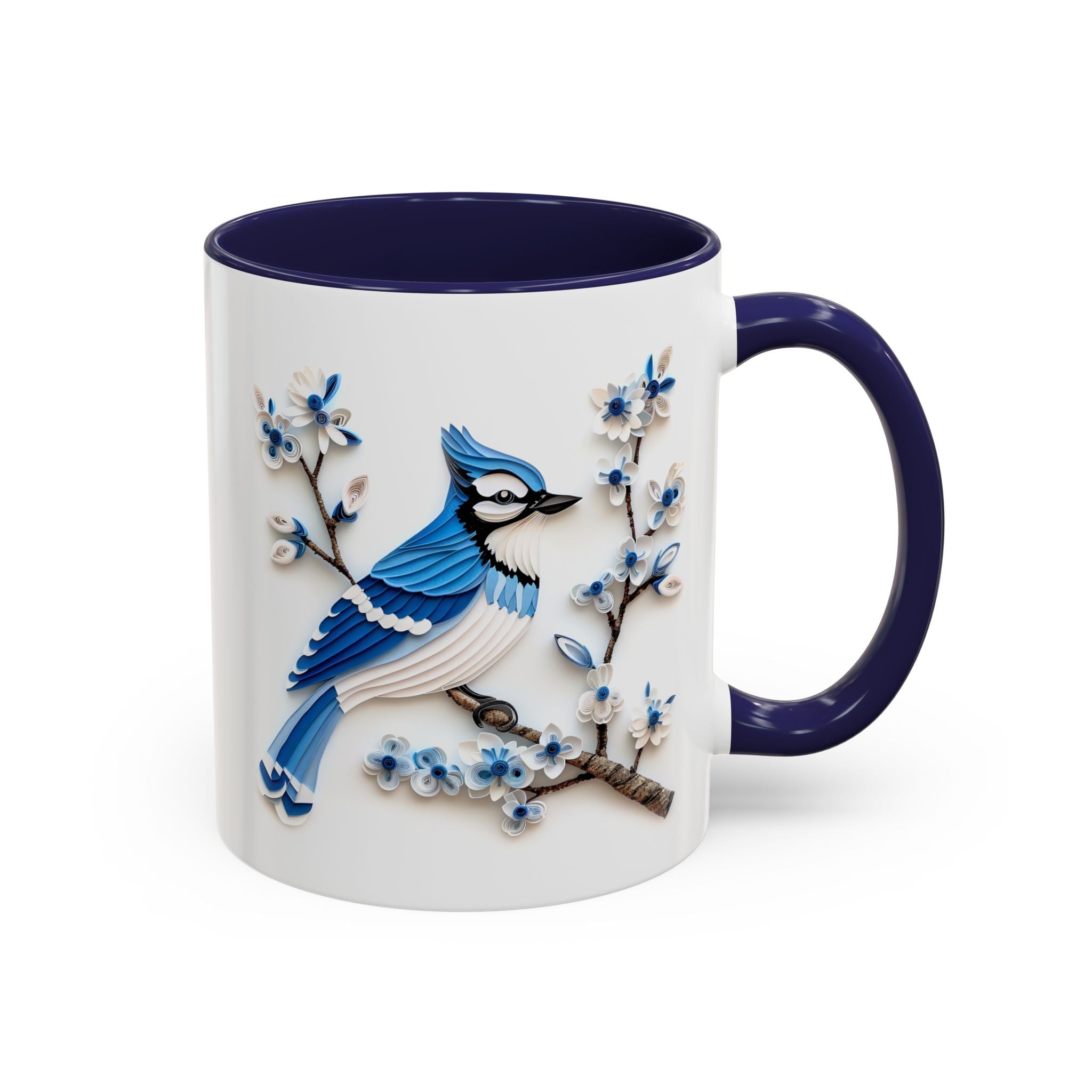 Blue Jay, Paper Quilling Mug-Mug-Wild Pour