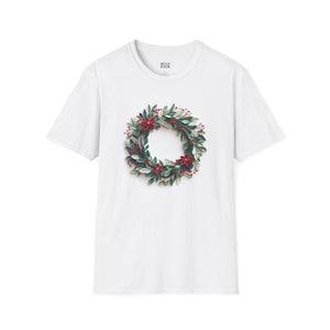 Christmas Wreath, Paper Quilling Tee-Adult Tees-Wild Pour