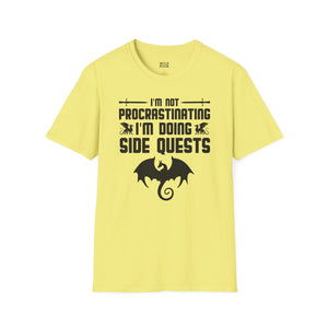 I'm Not Procrastinating, I'm Doing Side Quests, Gamer Tee-Adult Tees-Wild Pour