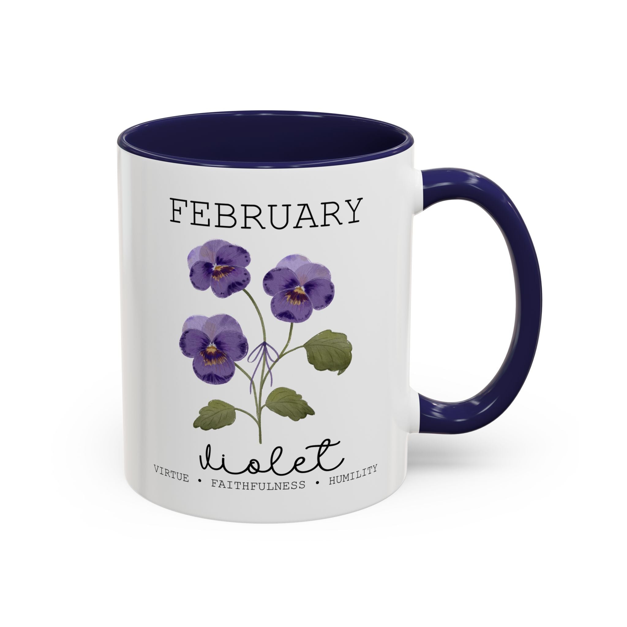 February Violet, Virtues Birth Month Mug-Mug-Wild Pour