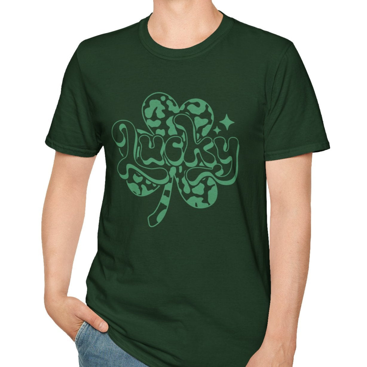 Lucky, Leopard Print Shamrock / T-Shirt