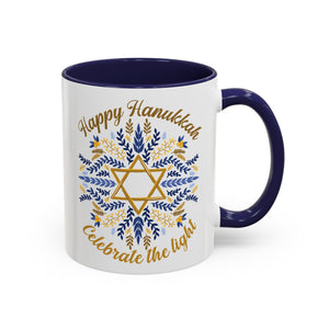 Happy Hanukkah, Celebrate the Light Mug-Mug-Wild Pour