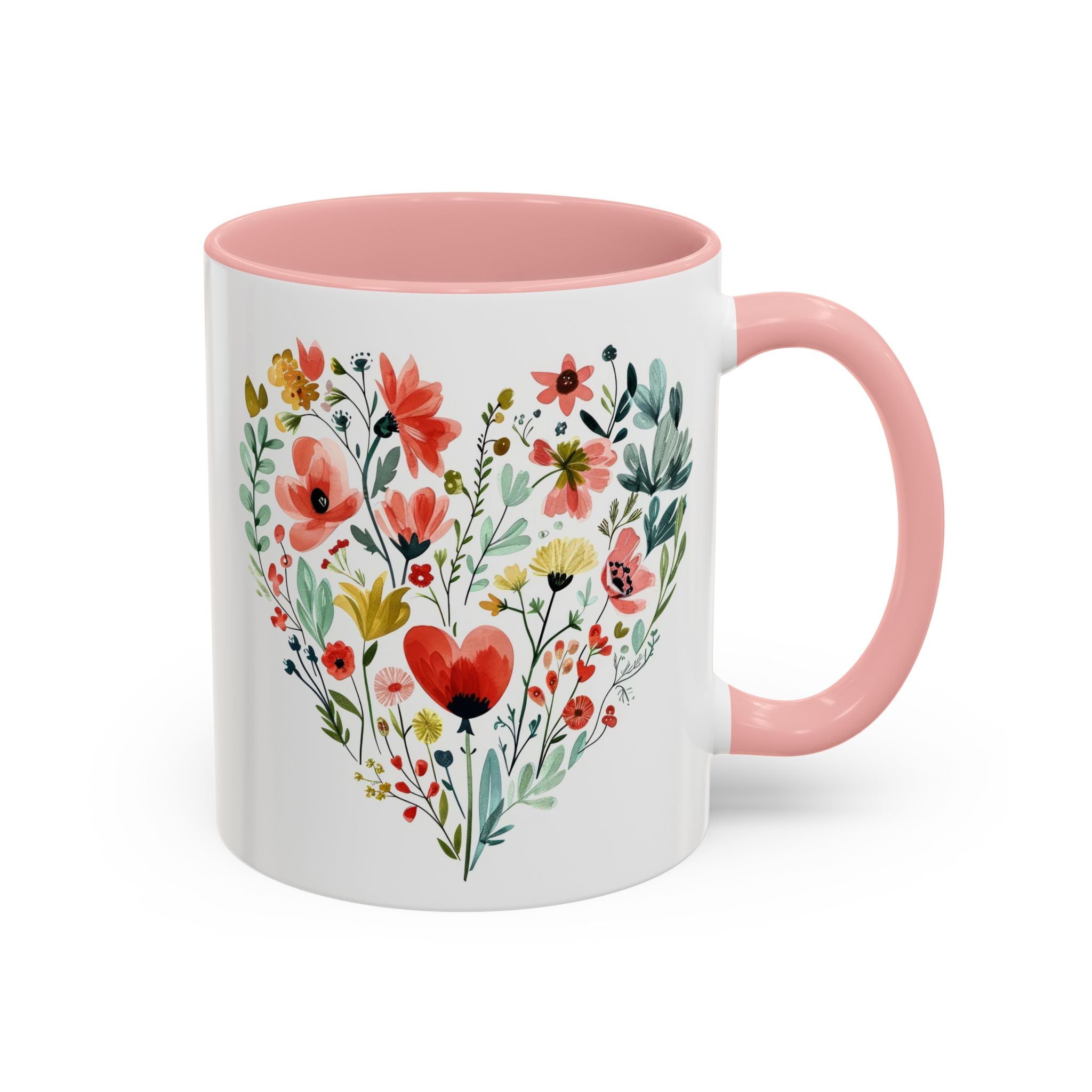 Floral Heart Mug-Mug-Wild Pour