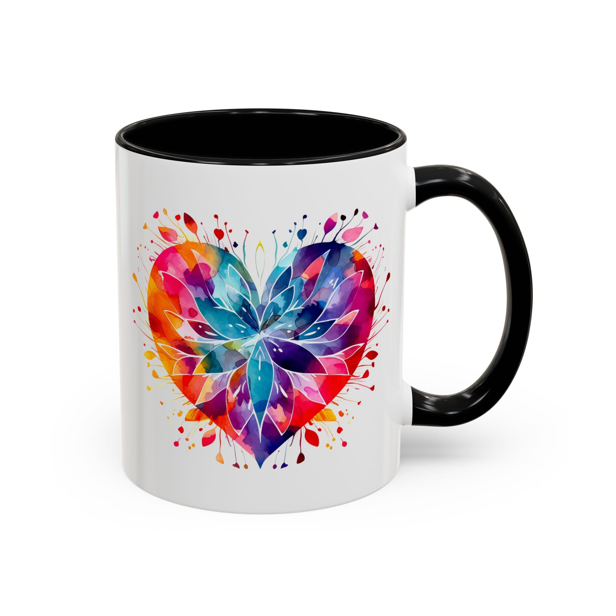 Vibrant Heart Watercolor Mug-Mug-Wild Pour