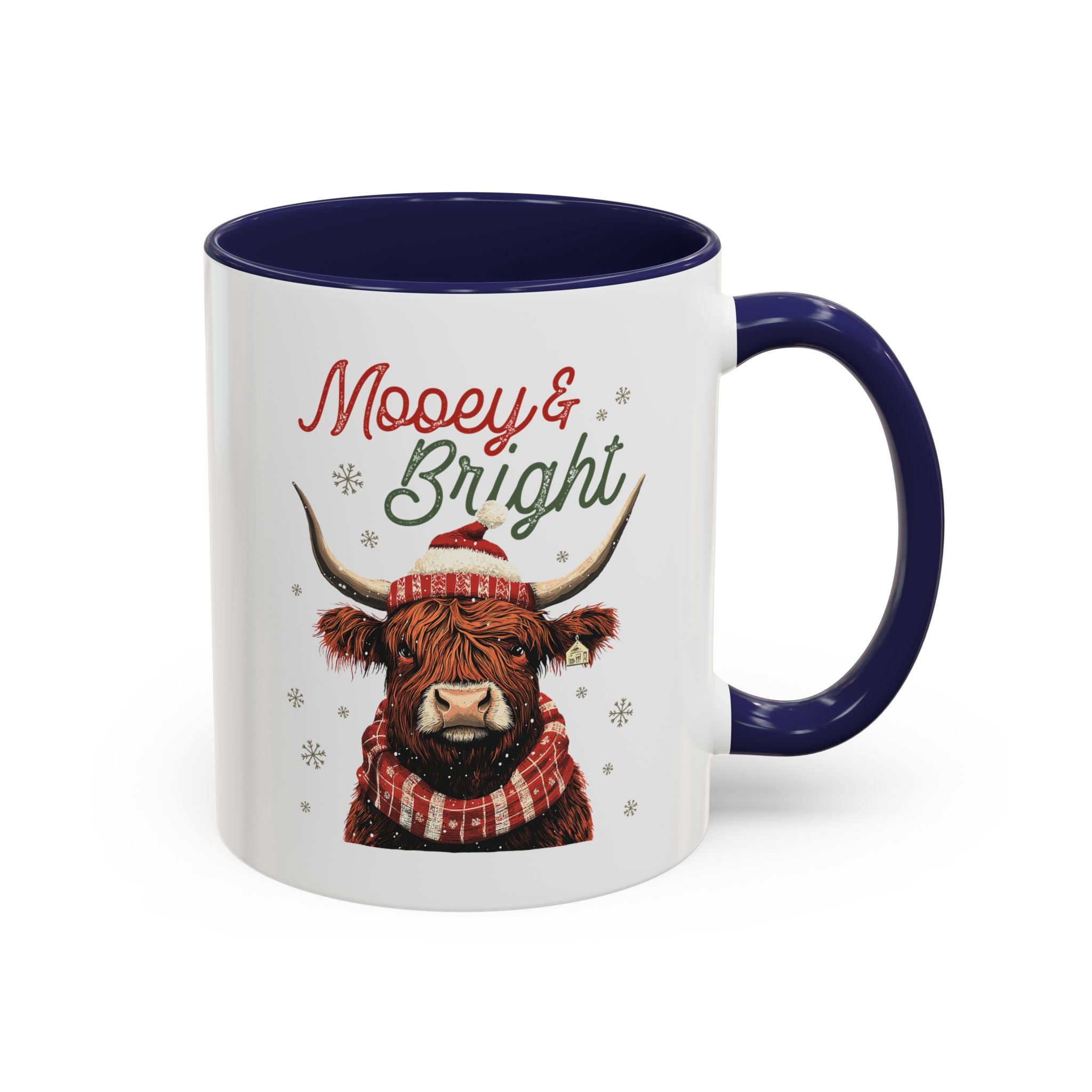 Mooey and Bright, Christmas Farm Highland Cow Mug-Mug-Wild Pour