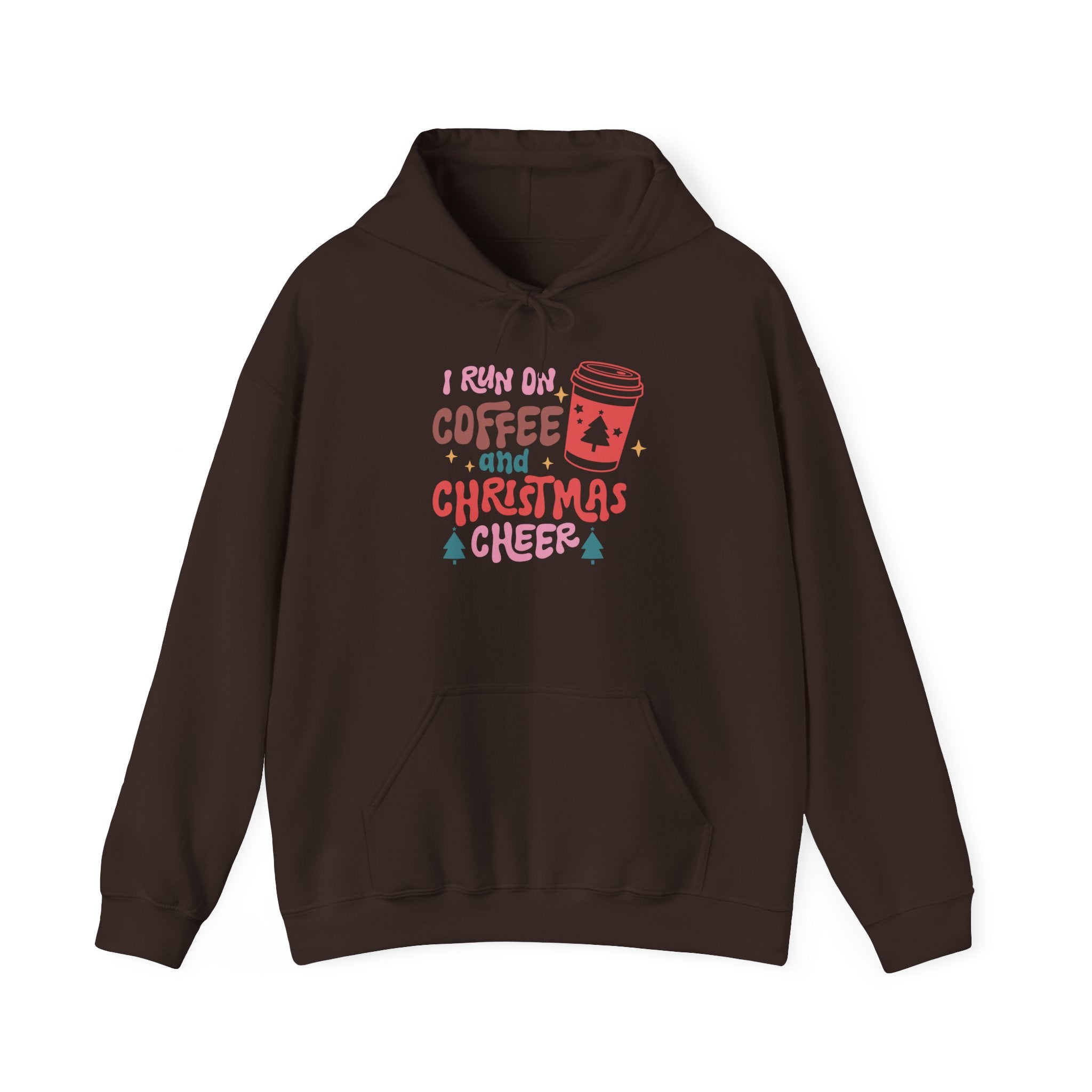 I Run on Coffee and Christmas Cheer Hoodie-Hoodie-Wild Pour