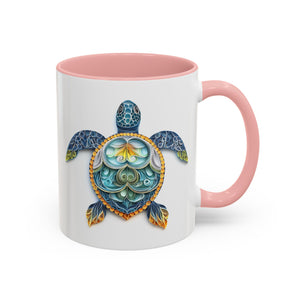 Sea Turtle, Paper Quilling Mug-Mug-Wild Pour