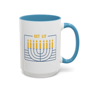 Get Lit, Menorah Mug-Mug-Wild Pour