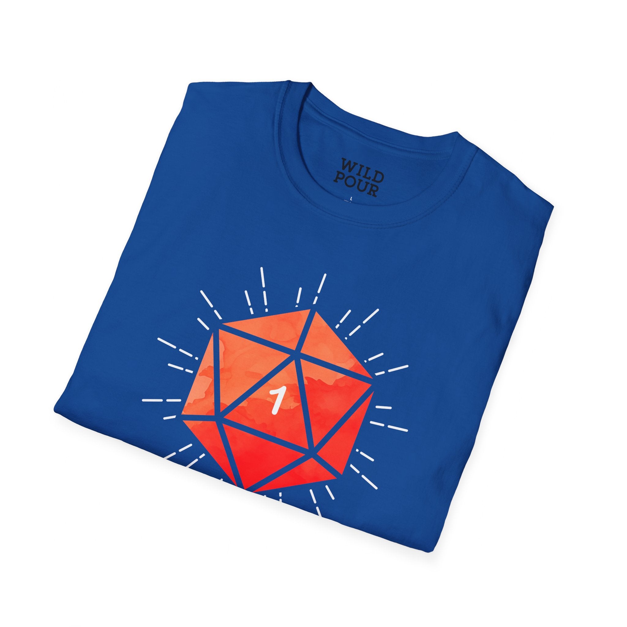 It's That Kinda Day, D&D Critical Fail Tee (Orange D20)-Adult Tees-Wild Pour