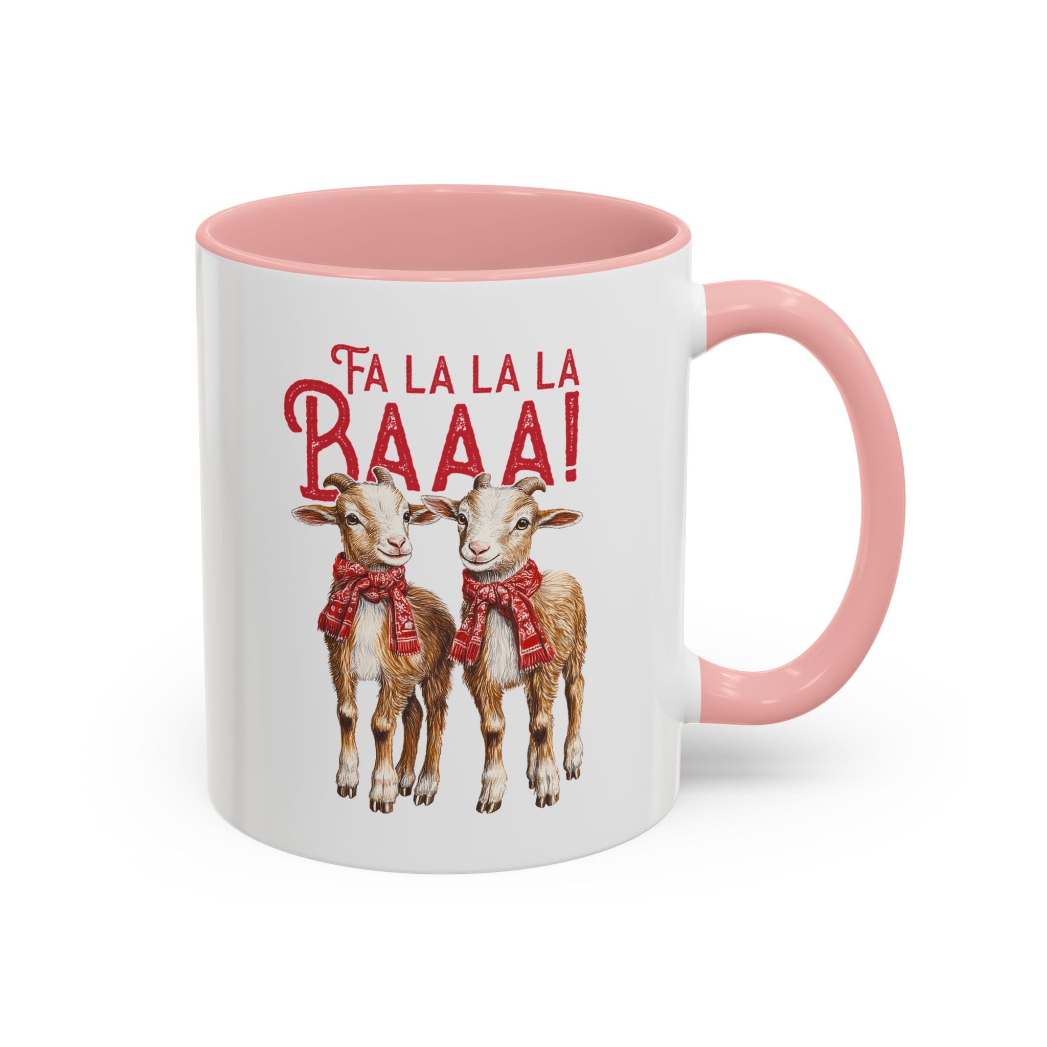 Fa La La La Baaa!, Christmas Farm Goats Mug-Mug-Wild Pour