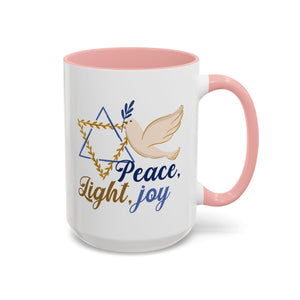 Peace, Light, Joy Hanukkah Mug-Mug-Wild Pour