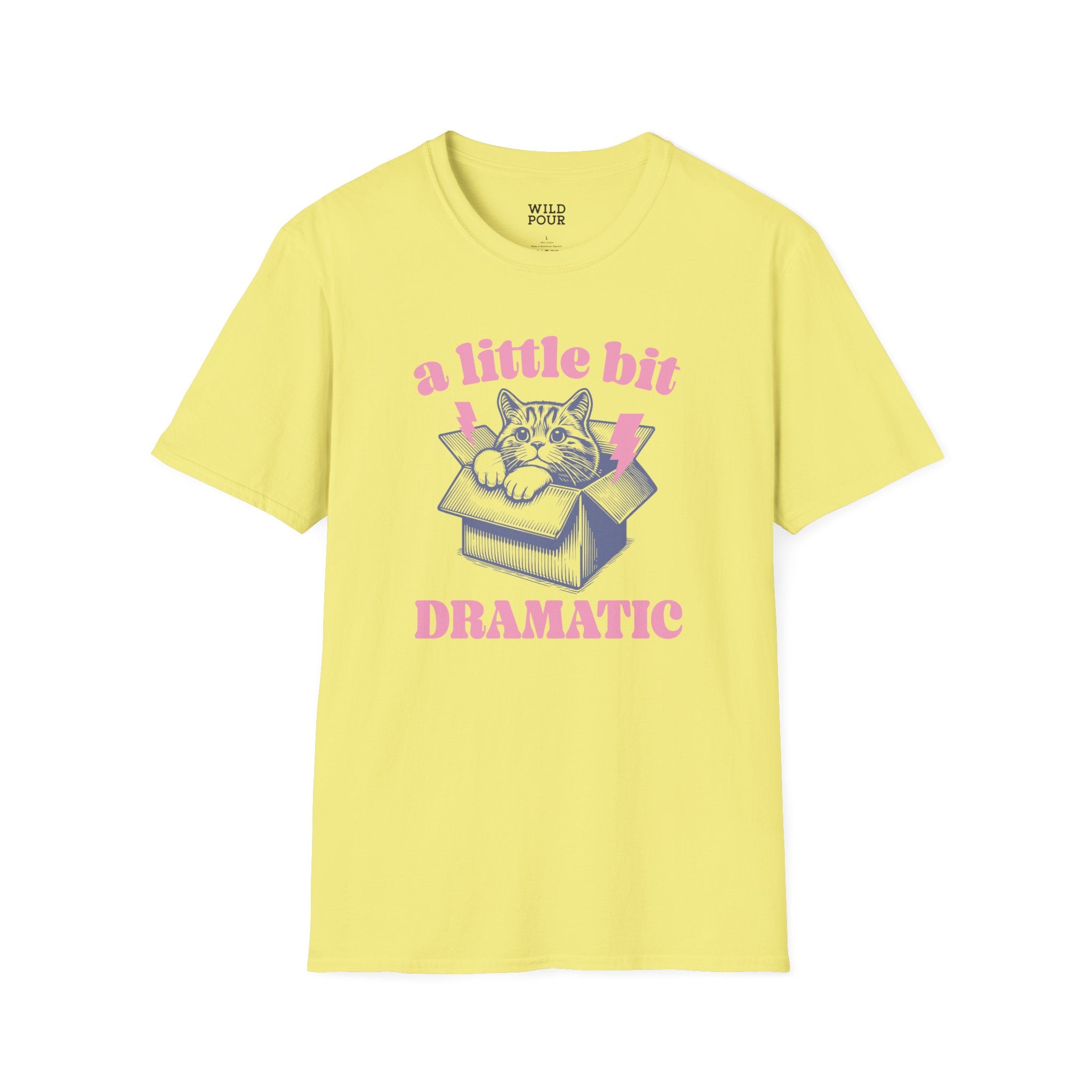 A Little Bit Dramatic Cat Tee-Adult Tees-Wild Pour