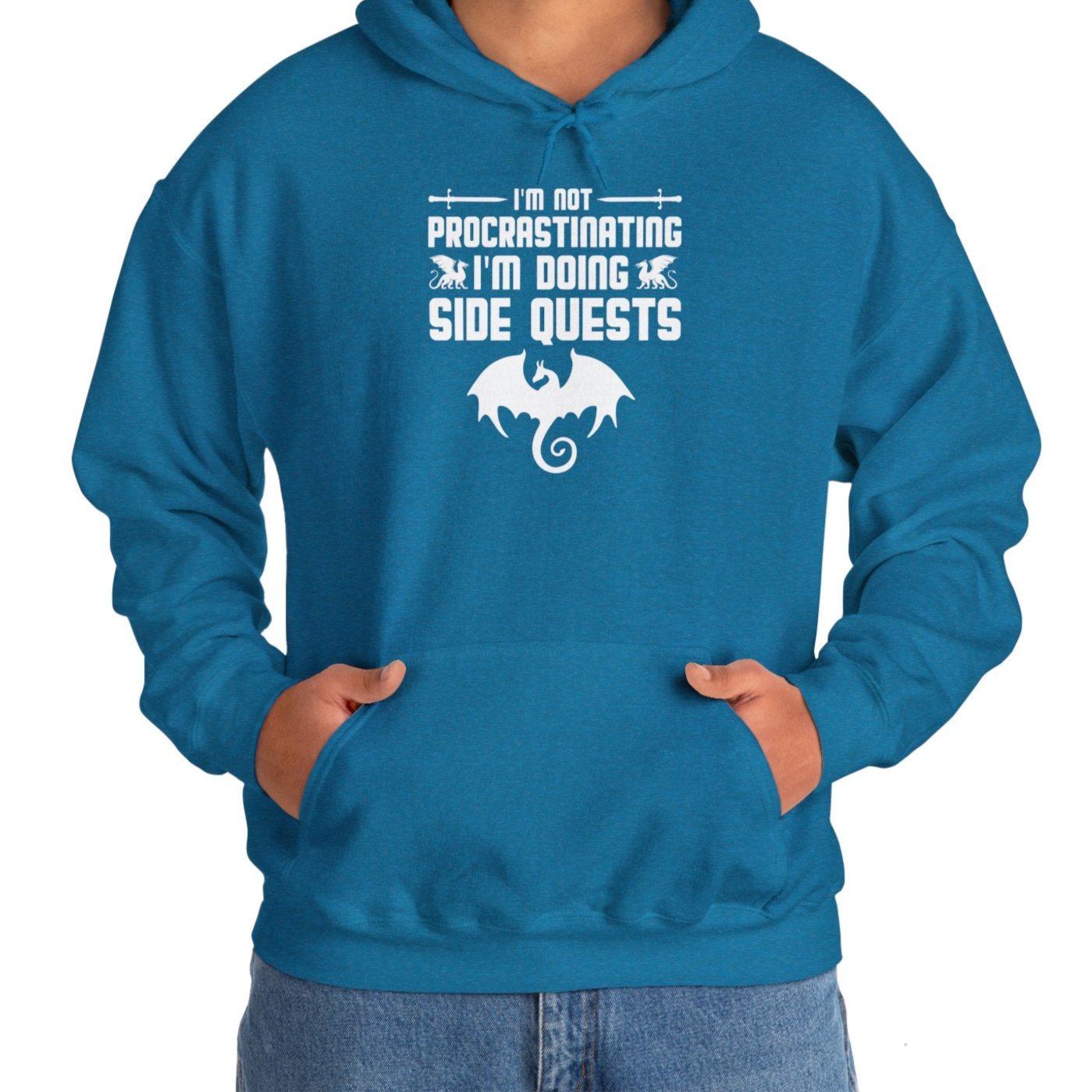 I'm Not Procrastinating, I'm Doing Side Quests, Gamer Hoodie-Hoodie-Wild Pour