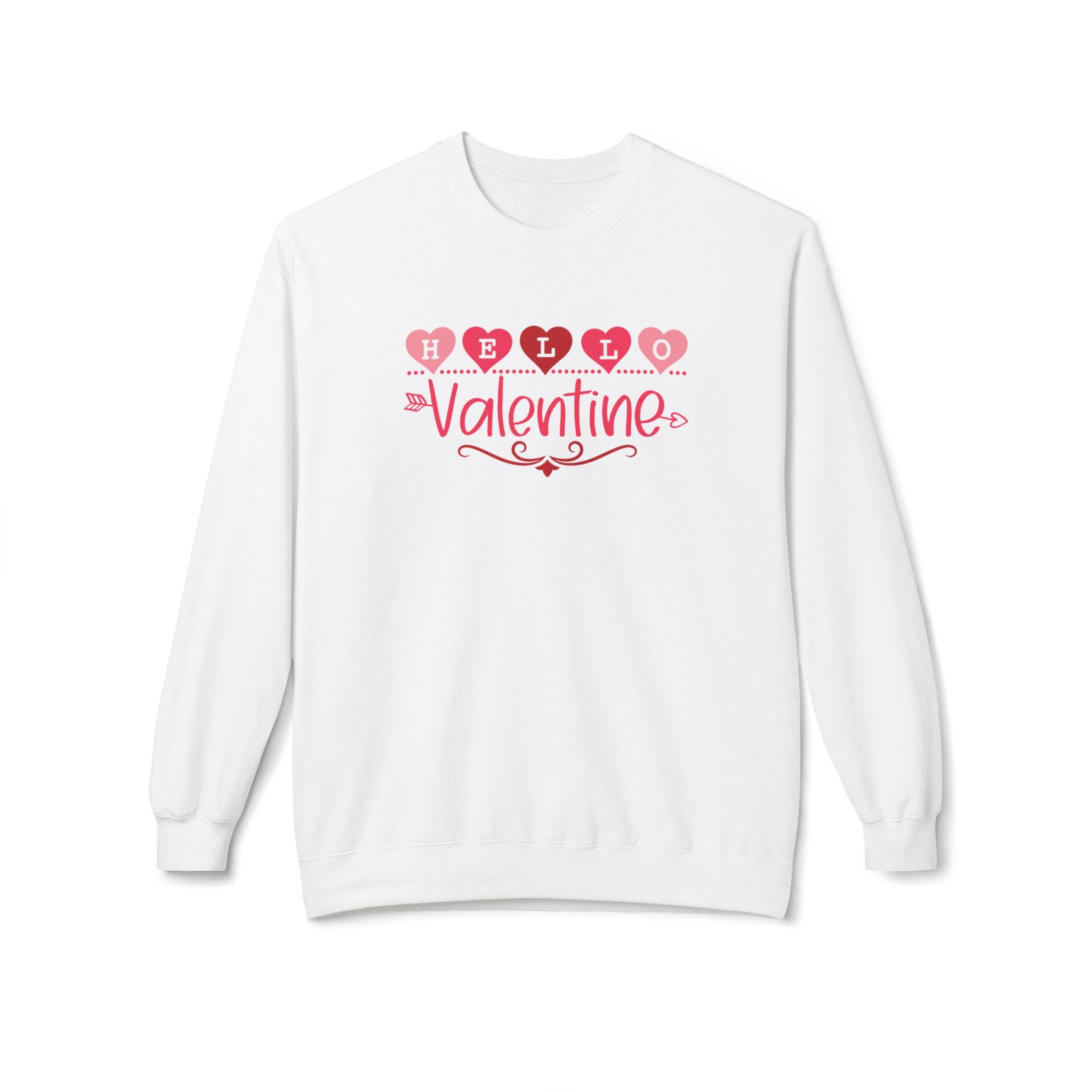 Hello Valentine, Valentine's Day Sweatshirt - Ultra-soft and super comfy, our premium midweight unisex sweatshirts are perfect for any season.