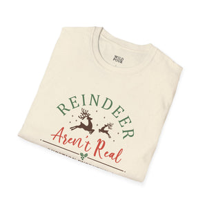 Reindeer Aren't Real Tee-Adult Tees-Wild Pour