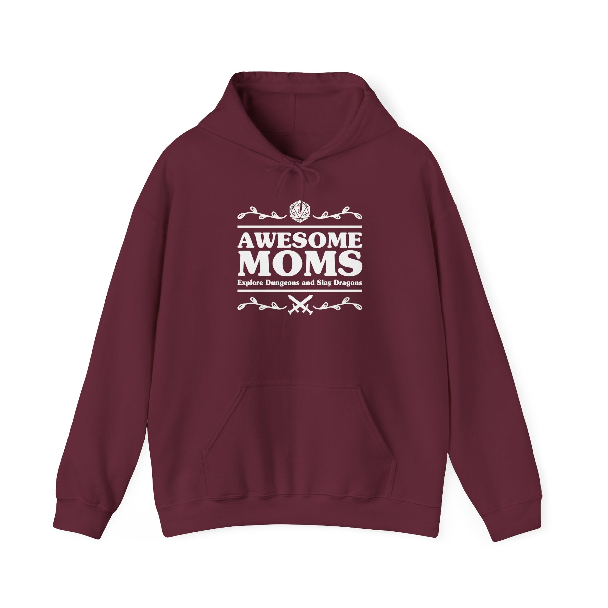 Awesome Moms Explore Dungeons & Slay Dragons, D&D Hoodie-Hoodie-Wild Pour