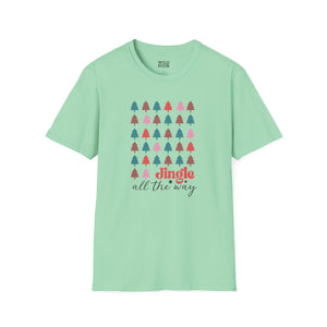 Jingle All the Way, Christmas Trees Tee-Adult Tees-Wild Pour