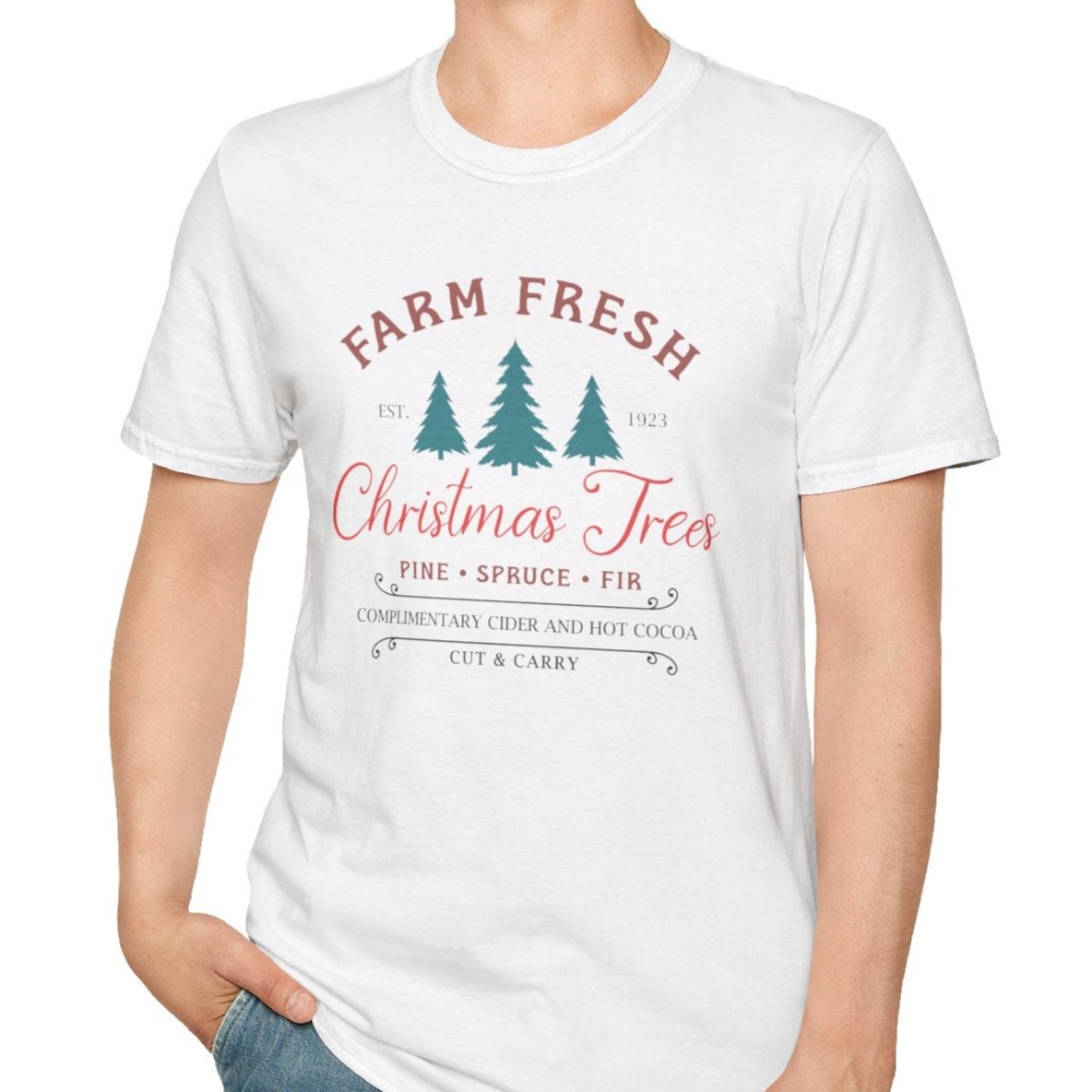 Farm Fresh Christmas Trees Tee-Adult Tees-Wild Pour