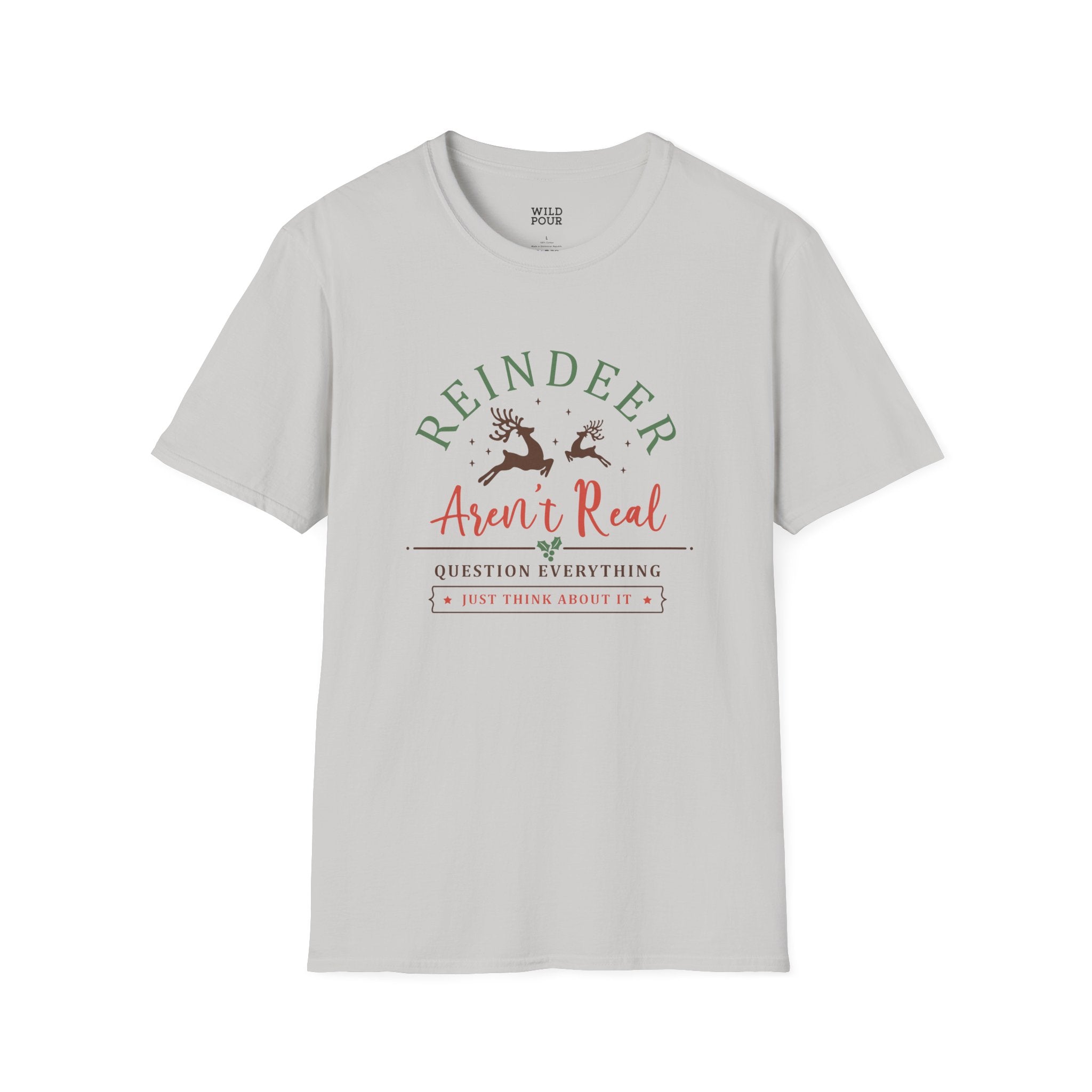 Reindeer Aren't Real Tee-Adult Tees-Wild Pour