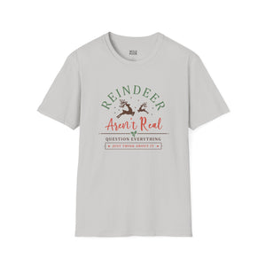 Reindeer Aren't Real Tee-Adult Tees-Wild Pour