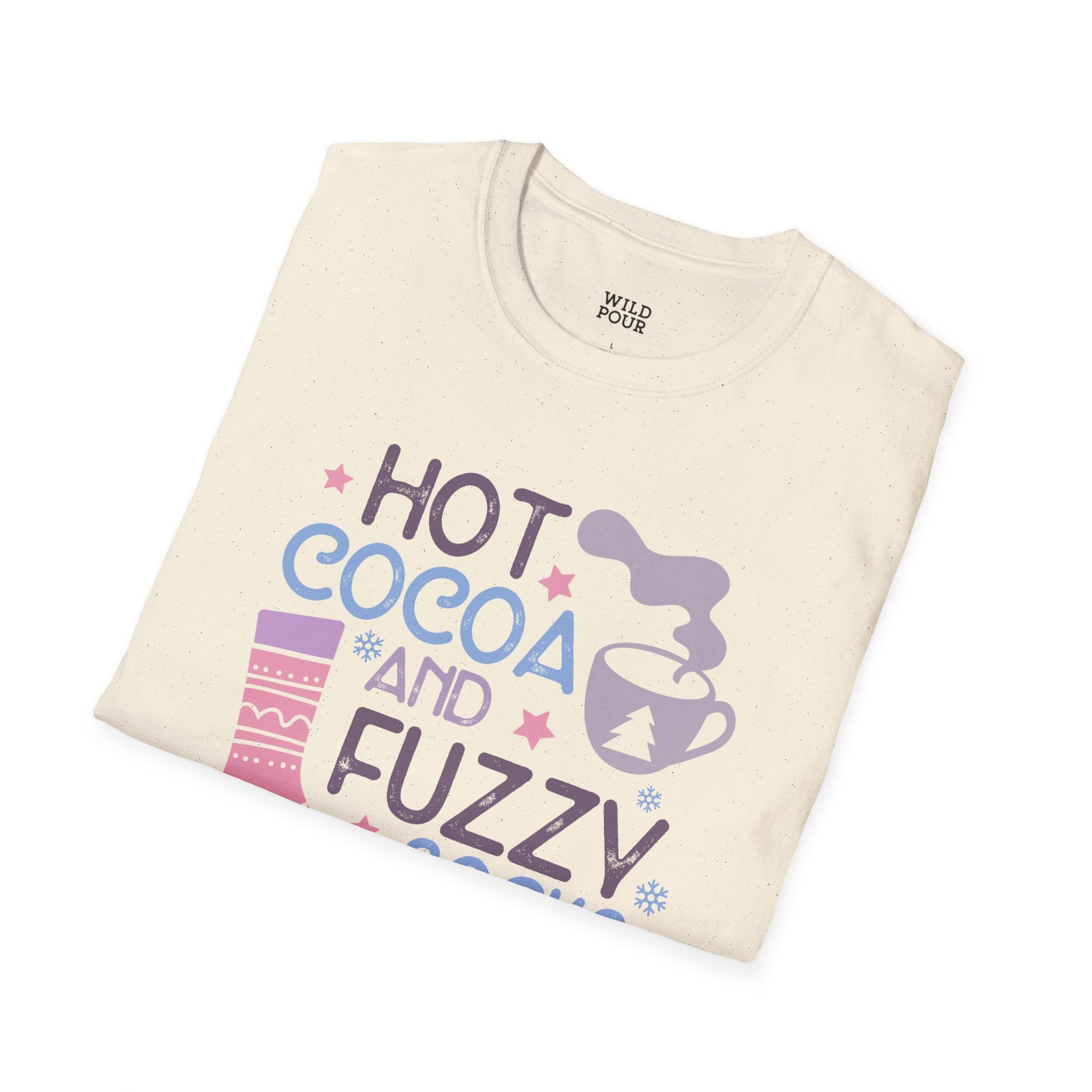 Hot Cocoa and Fuzzy Socks Tee-Adult Tees-Wild Pour