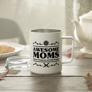 Awesome Moms Explore Dungeons & Slay Dragons, D&D Insulated Mug-Insulated Mug-Wild Pour