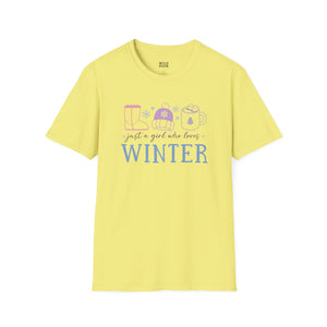 Just a Girl Who Loves Winter Tee-Adult Tees-Wild Pour