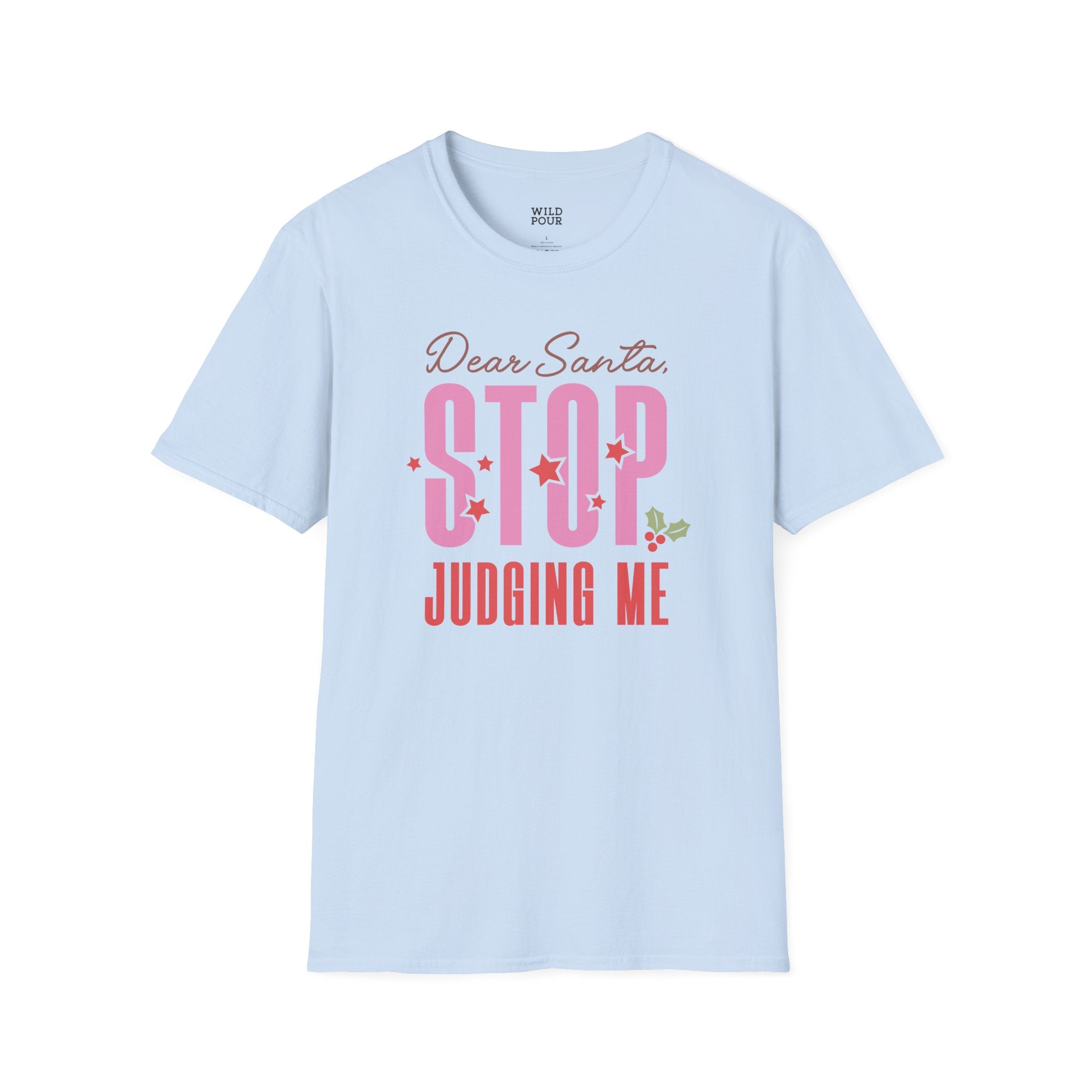 Dear Santa, Stop Judging Me Tee-Adult Tees-Wild Pour