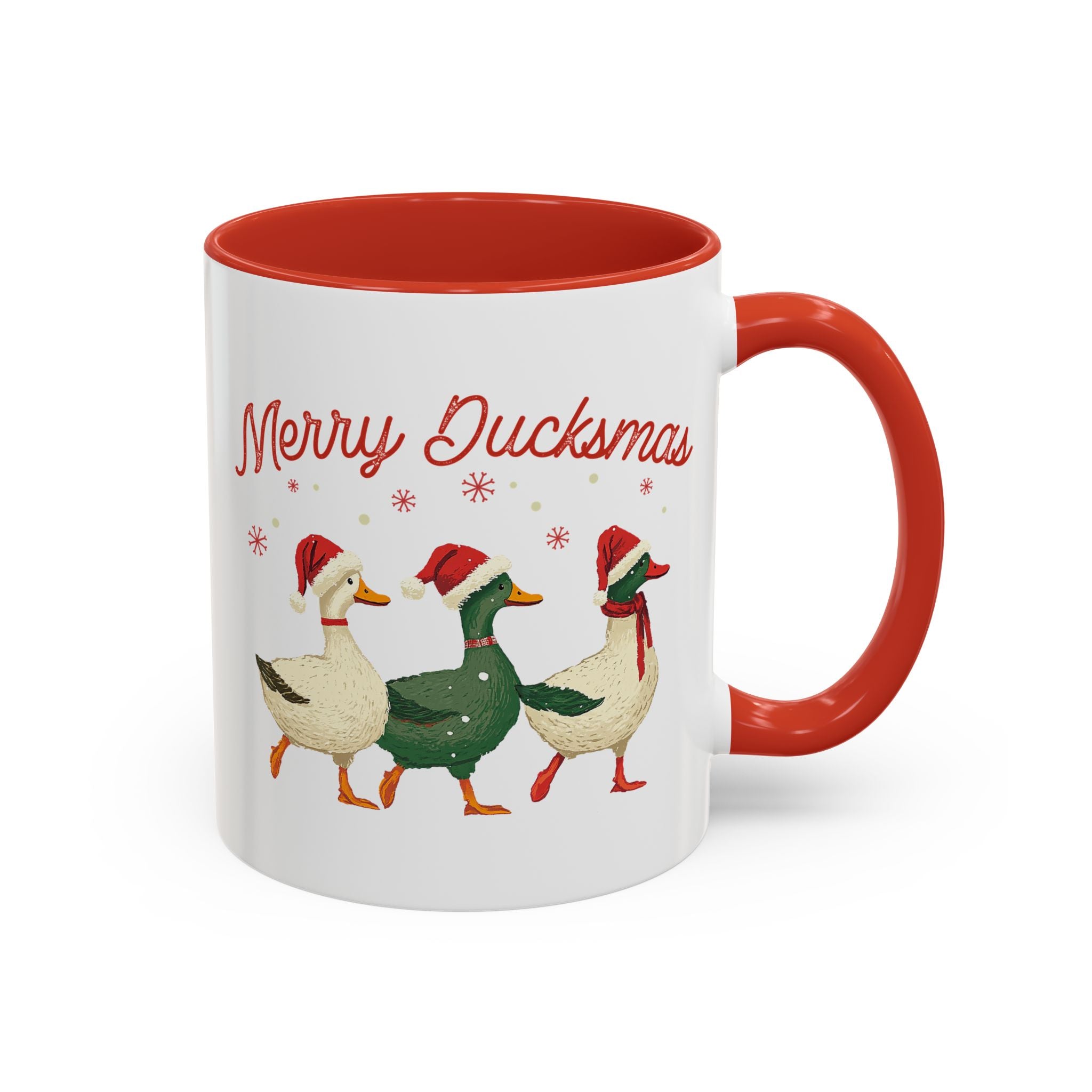 Merry Duckmas, Christmas Farm Ducks Mug-Mug-Wild Pour