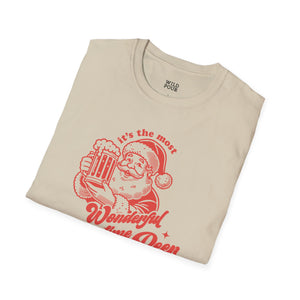 It's the Most Wonderful Time for a Beer, Santa Tee-Adult Tees-Wild Pour