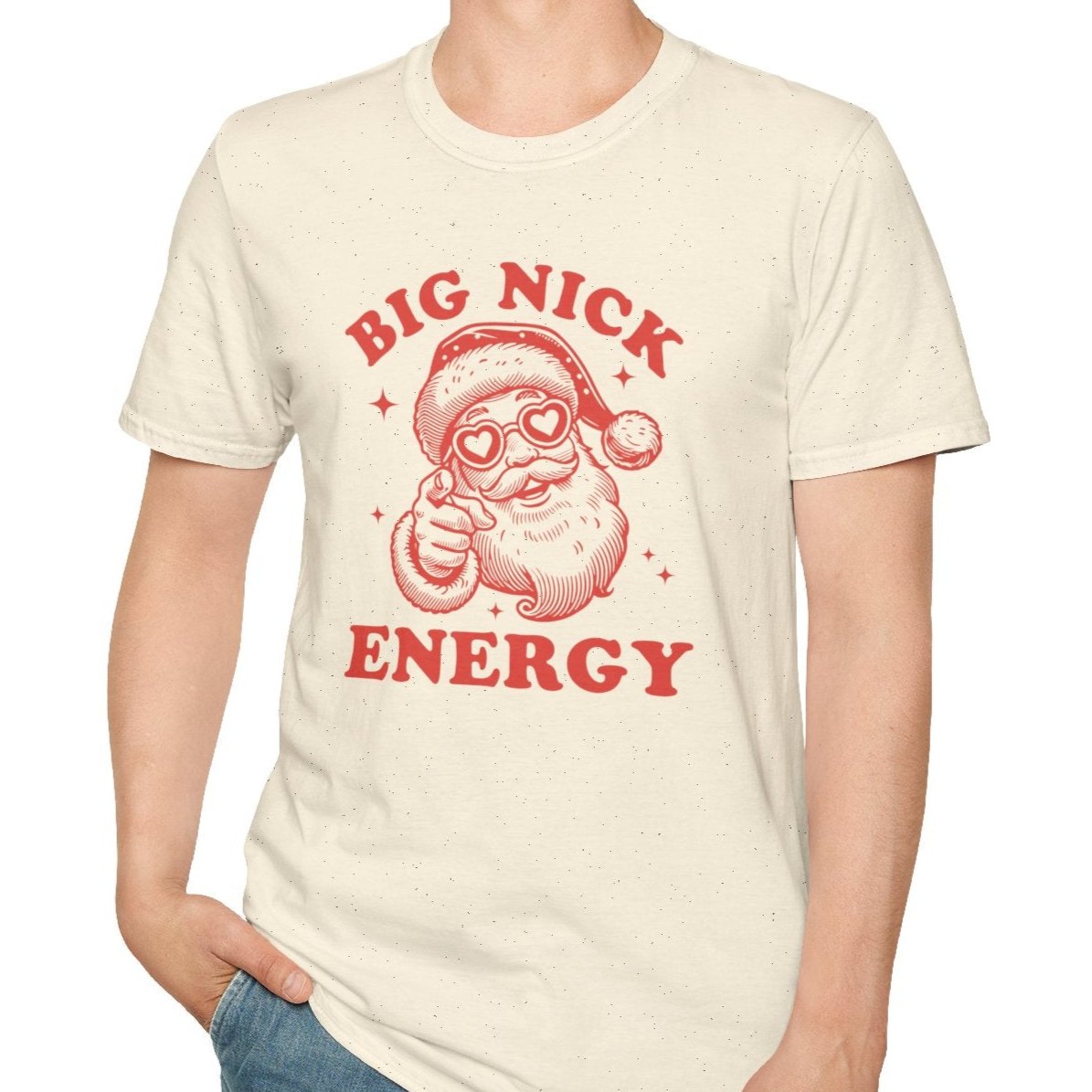 Big Nick Energy, Funny Santa Tee-Adult Tees-Wild Pour