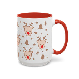 Red-Nosed Reindeer, Wrap-Around Holiday Mug-Mug-Wild Pour