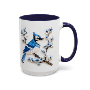 Blue Jay, Paper Quilling Mug-Mug-Wild Pour