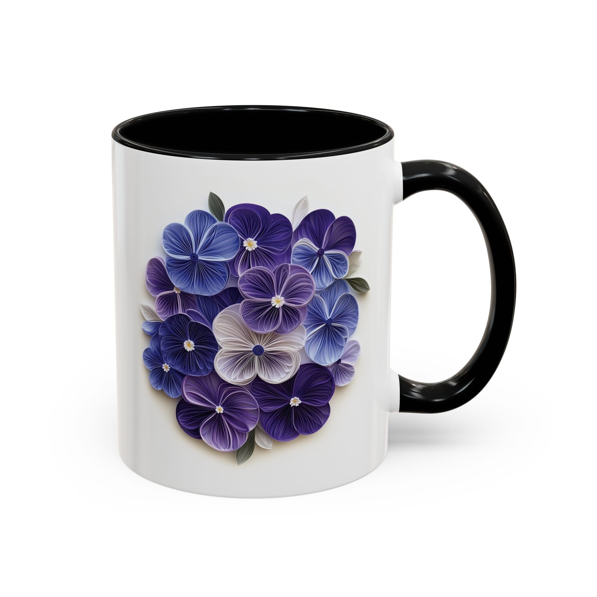 February Violet, Birth Month Paper Quilling Mug-Mug-Wild Pour