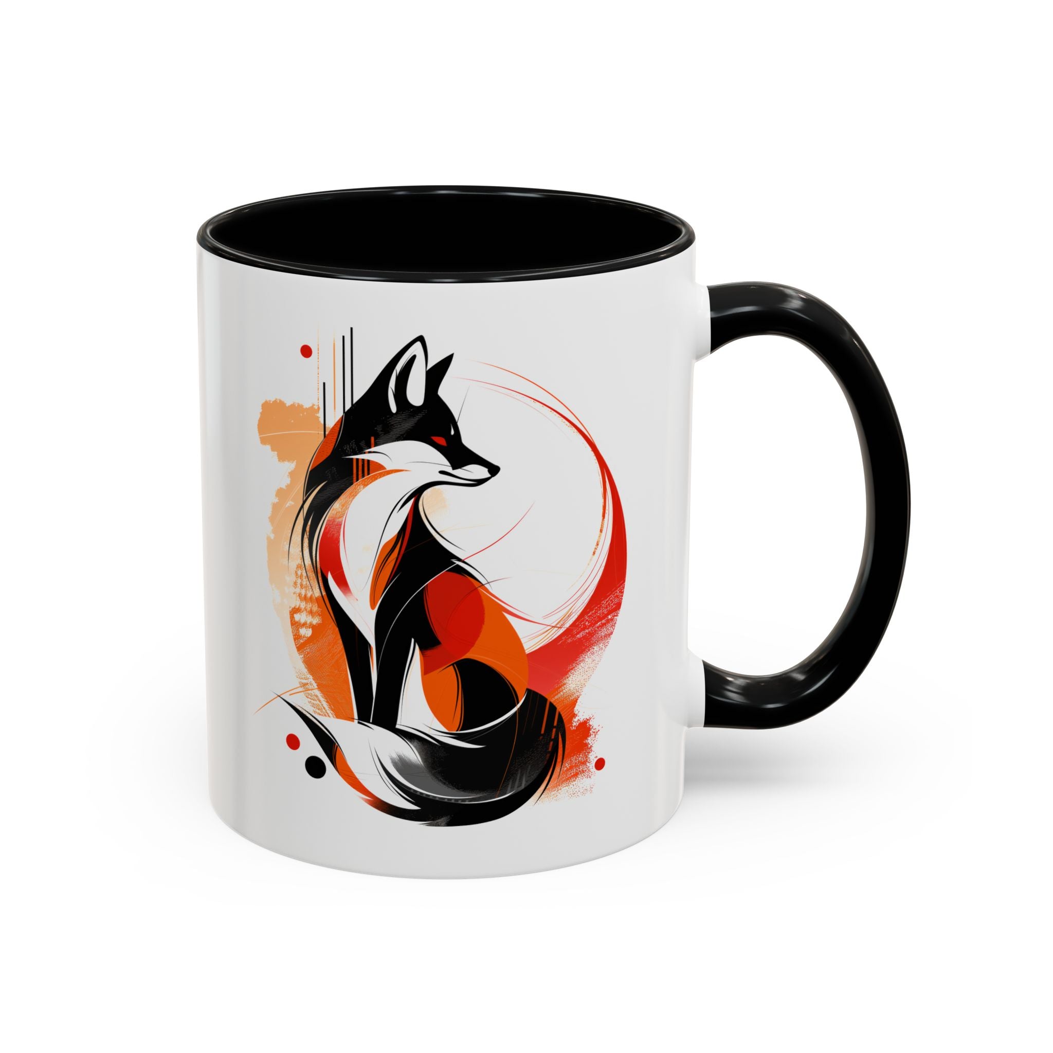 Bold Black and Red Fox Mug-Mug-Wild Pour