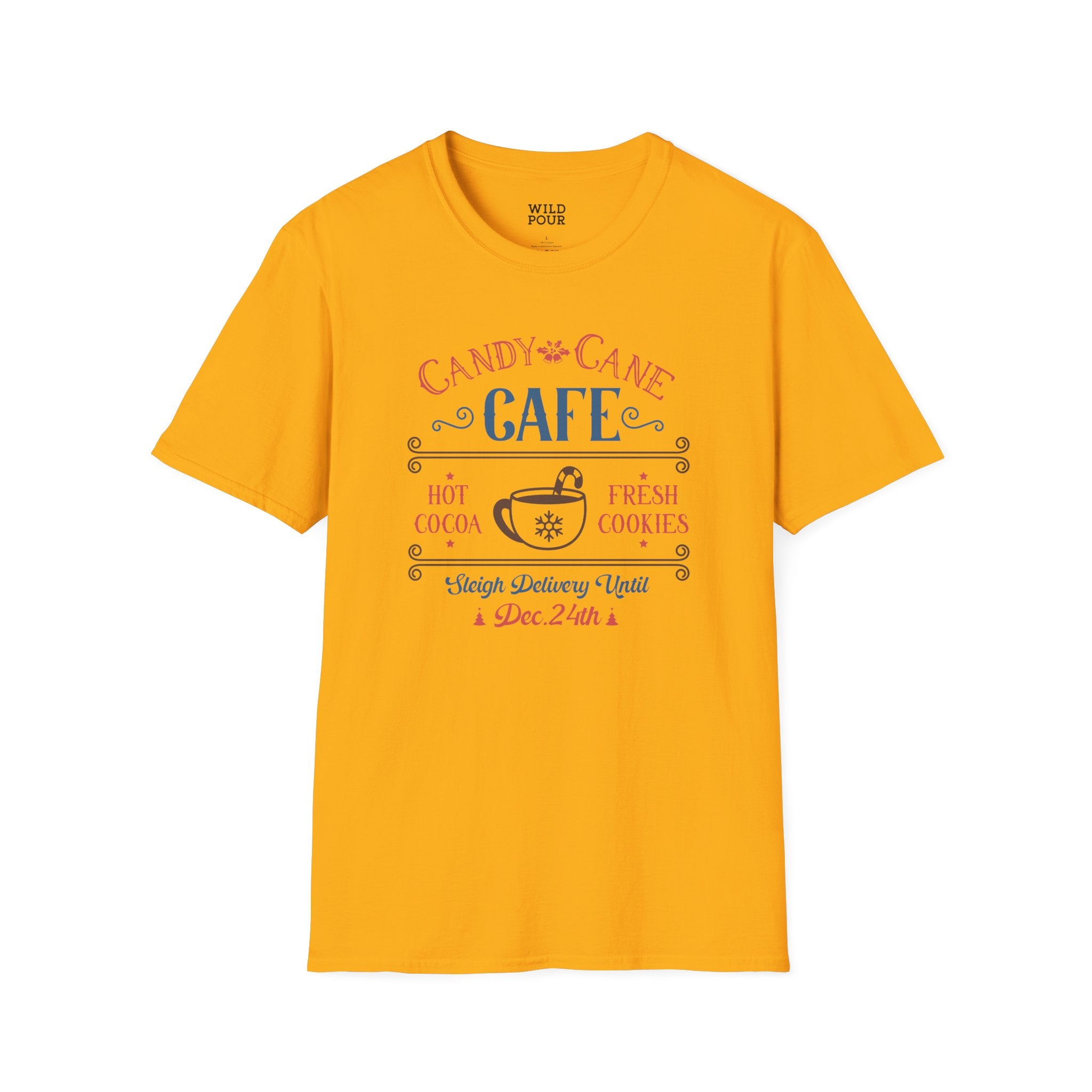 Candy Cane Cafe Tee-Adult Tees-Wild Pour