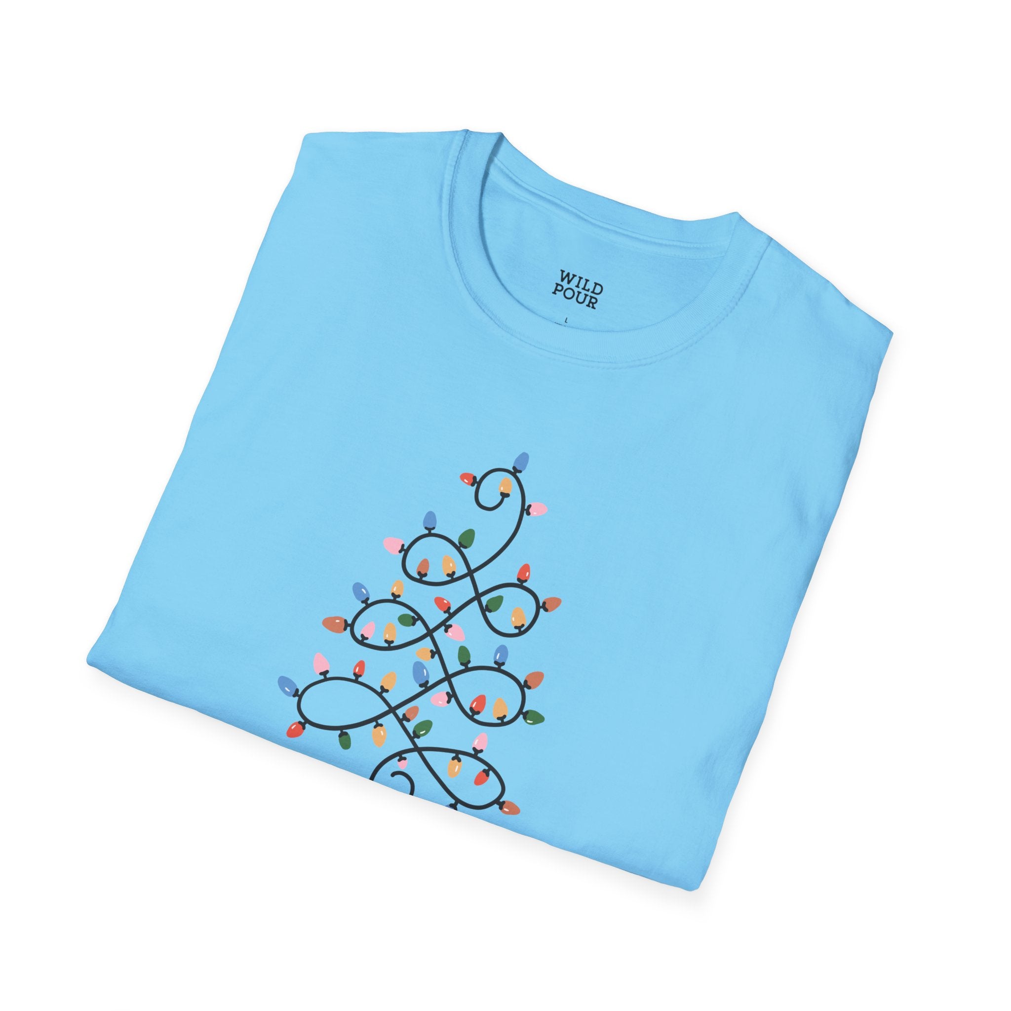 Let's Get Lit, Christmas Lights Tee-Adult Tees-Wild Pour