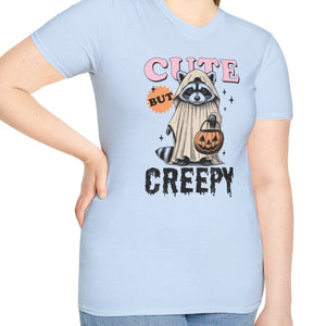 Cute But Creepy, Raccoon Tee-Adult Tees-Wild Pour