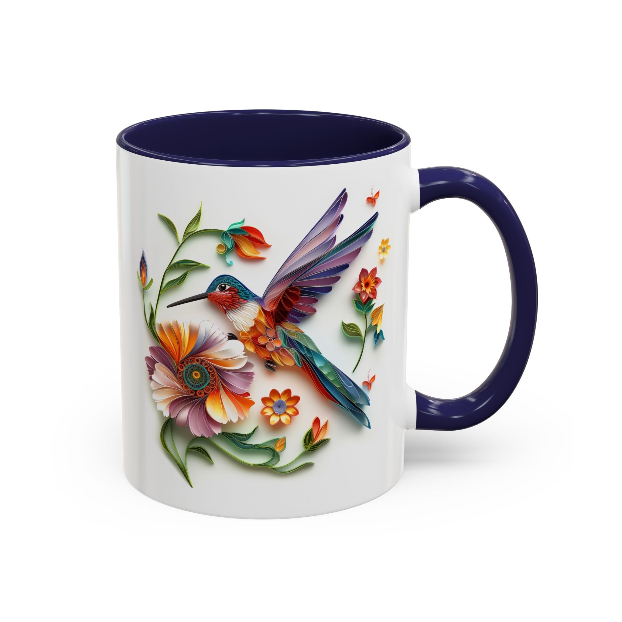 Hummingbird, Paper Quilling Mug-Mug-Wild Pour